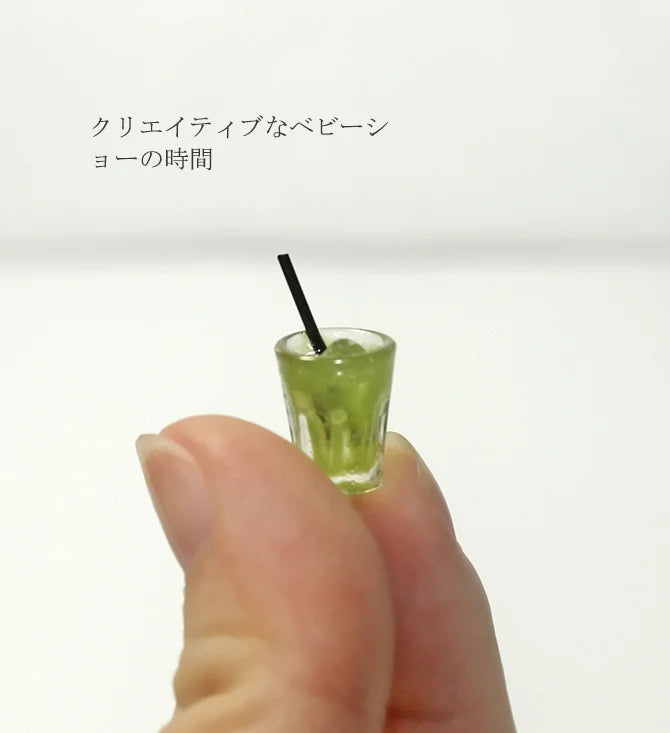 1/6 1/12  Doll House Simulation Miniature Mini Matcha Beverage Cup Model Decor