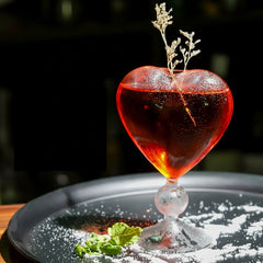 200ml Heart Shaped Cocktail Glass Cup High Borosilicate Lovely Glassware Unique 3D Sweet Heart Wine Martini Cocktail Glasses
