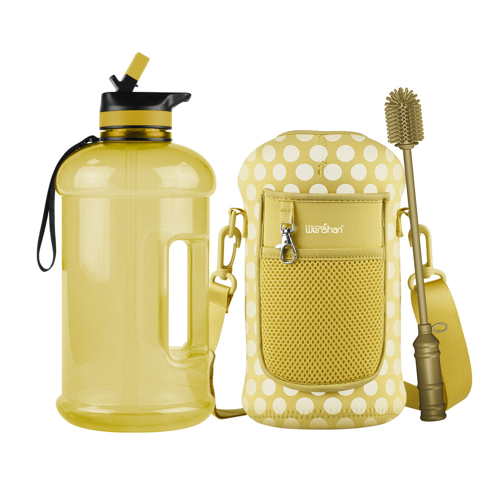 2.2L PETG Material Plastic Water Bottle Gallon Water Bottle Custom Color OEM Logo DIY Sleeve