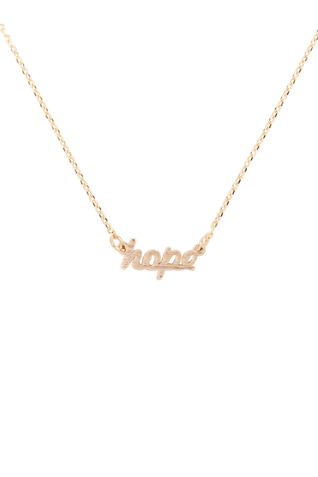 "Hope" Script Chain Necklace