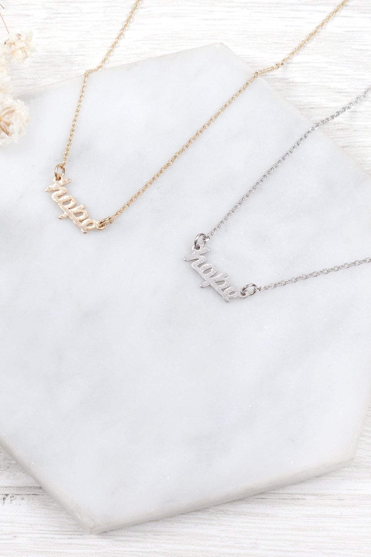 "Hope" Script Chain Necklace