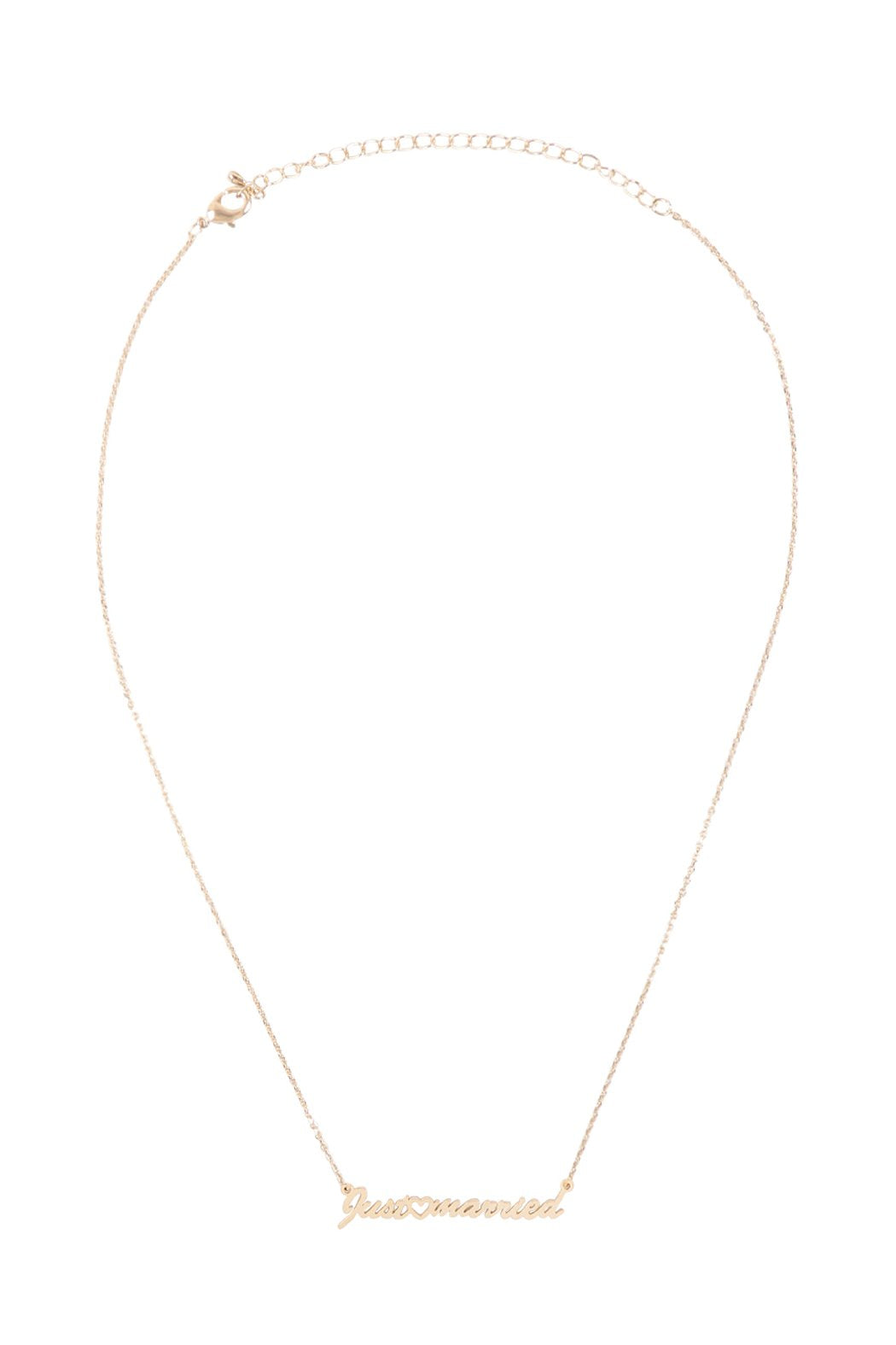 "Just Married" Scprit Letter Necklace