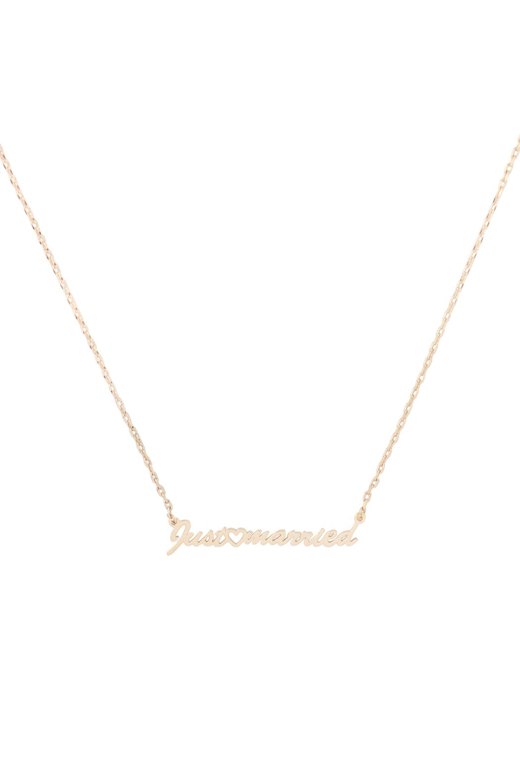 "Just Married" Scprit Letter Necklace