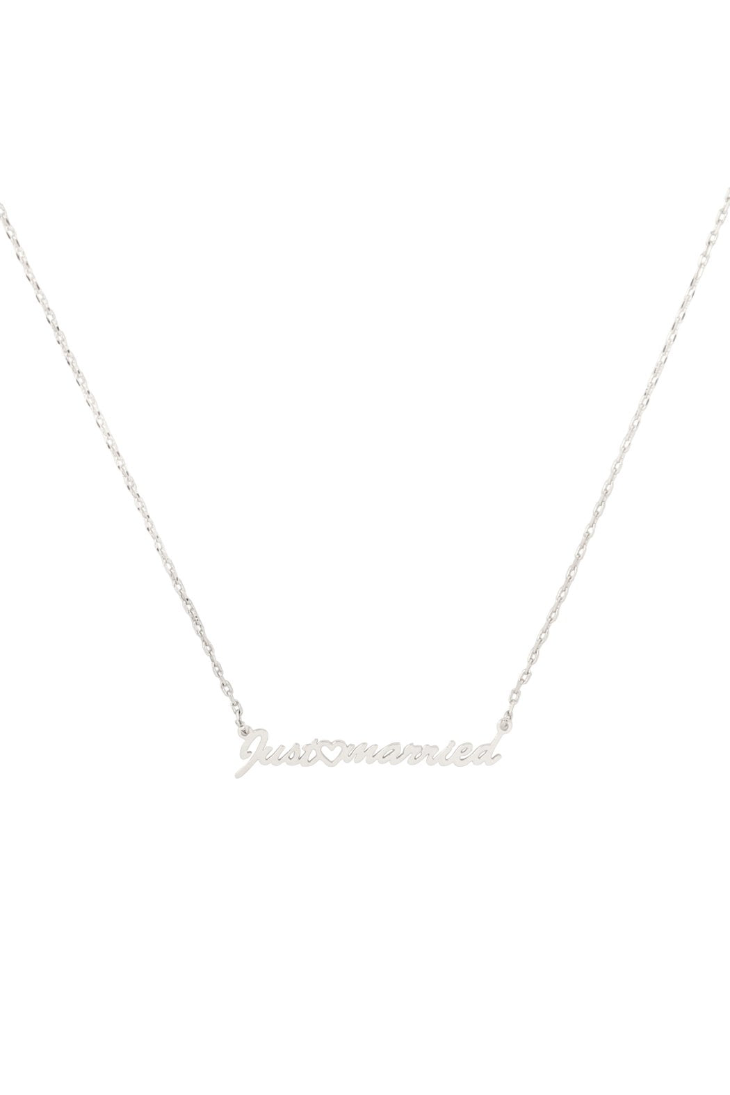 "Just Married" Scprit Letter Necklace