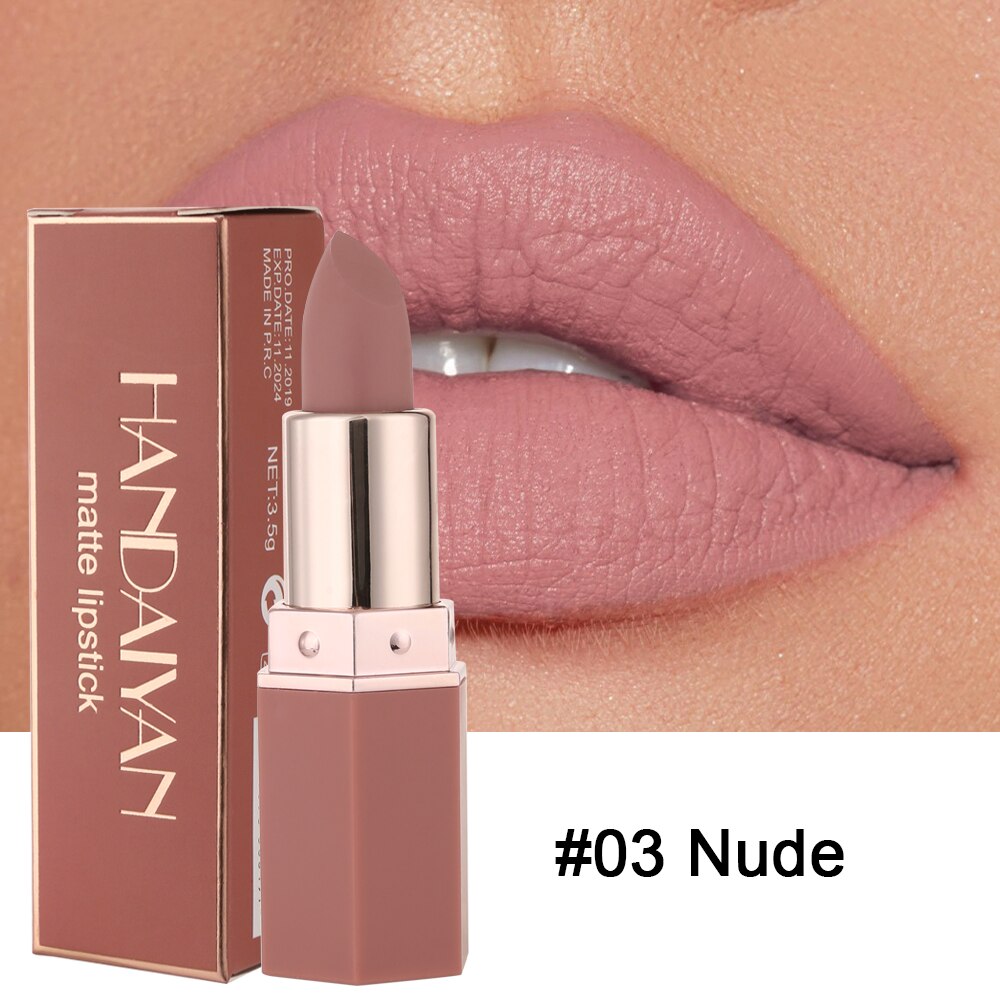 Nude Matte Lipstick Waterproof Long Lasting Non-stick Cup Lip Stick Not Fading Sexy Red Pink Velvet Lipsticks Makeup Cosmetics