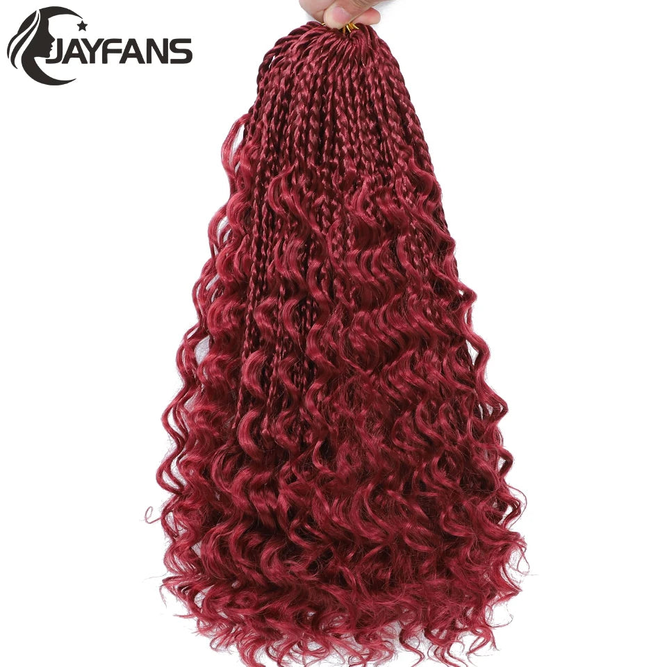 14 Inch Bob Box Braids Crochet Hair Pre Looped for Kids Bohemian Crochet Boho Box Braids Goddess Micro Box Braids Crochet Hair