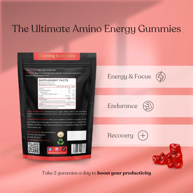 Amino Acid Energy Gummies Watermelon Flavour | Health