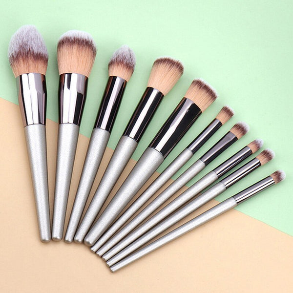 "Champagne Makeup Brushes"