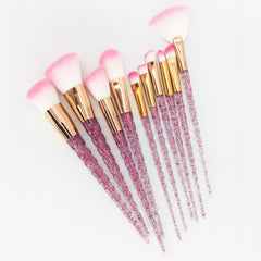 Makeup Brushes Set With Diamond Crystal Handle