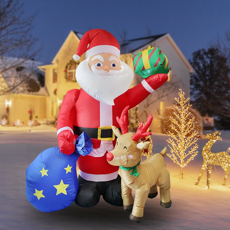 Happy Rudolph & Santa Gift Bag - Home Decor
