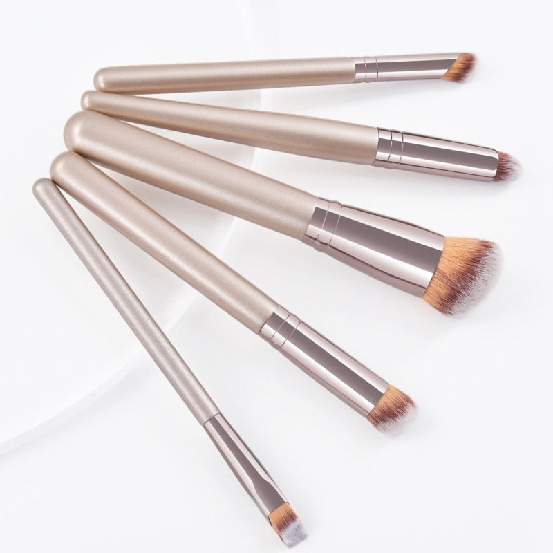 Golden Pink 5-Piece Makeup Brush Kit