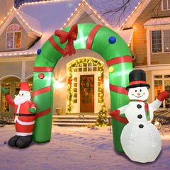 SANTA & SNOWMAN - INFLATABLE