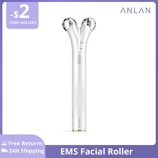 ANLAN EMS Face Roller Electric V Face Massagers Microcurrent Face Lift Beauty Machine Slimmer Double Chin Massage Skin Care Tool