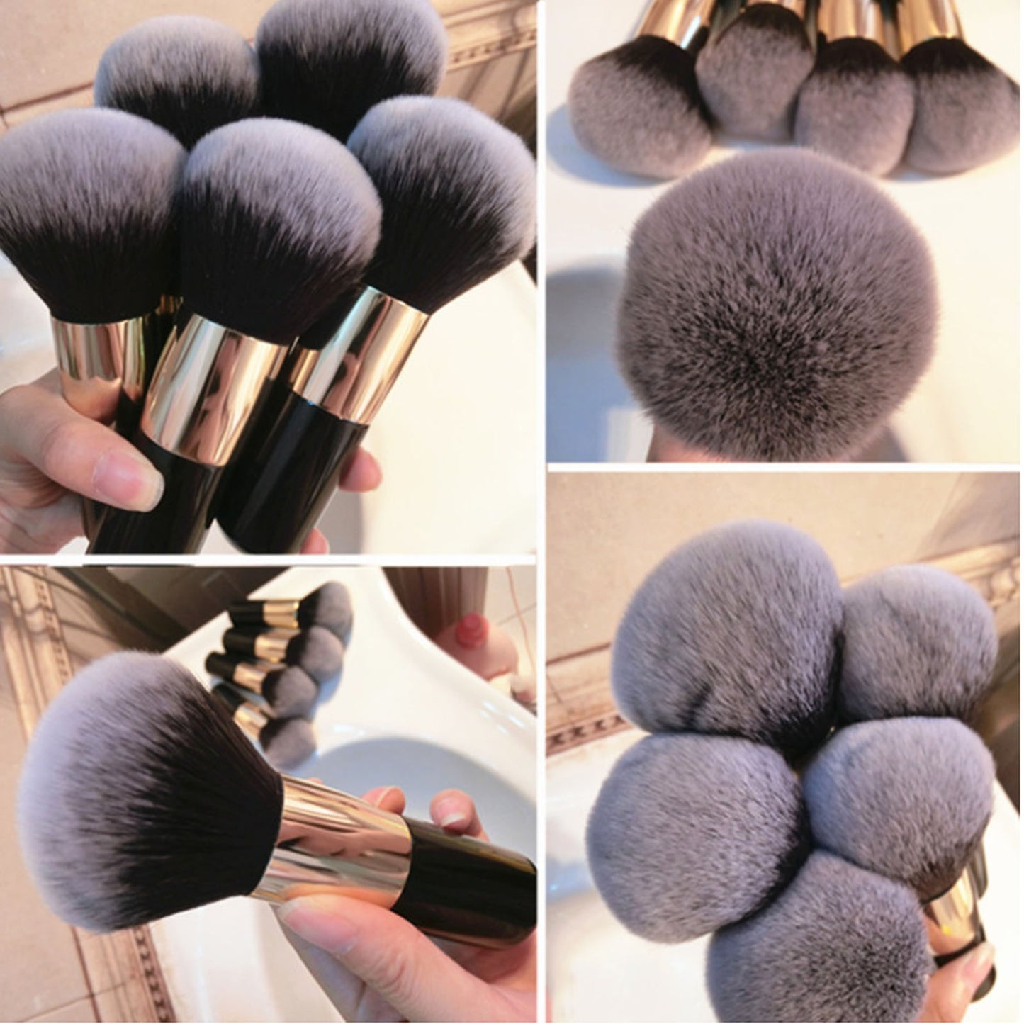 New Pro Large Size Makeup Brush For Loose Powder Foundation Powder Blush Highlighter Brush Soft Hair Cosmetics Lady Make Up Tool