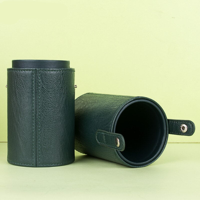 Portable Travel PU Leather Makeup Brush Tools Holder Cosmetic Pens Storage Cup Case Box Makeup Tool Organizer