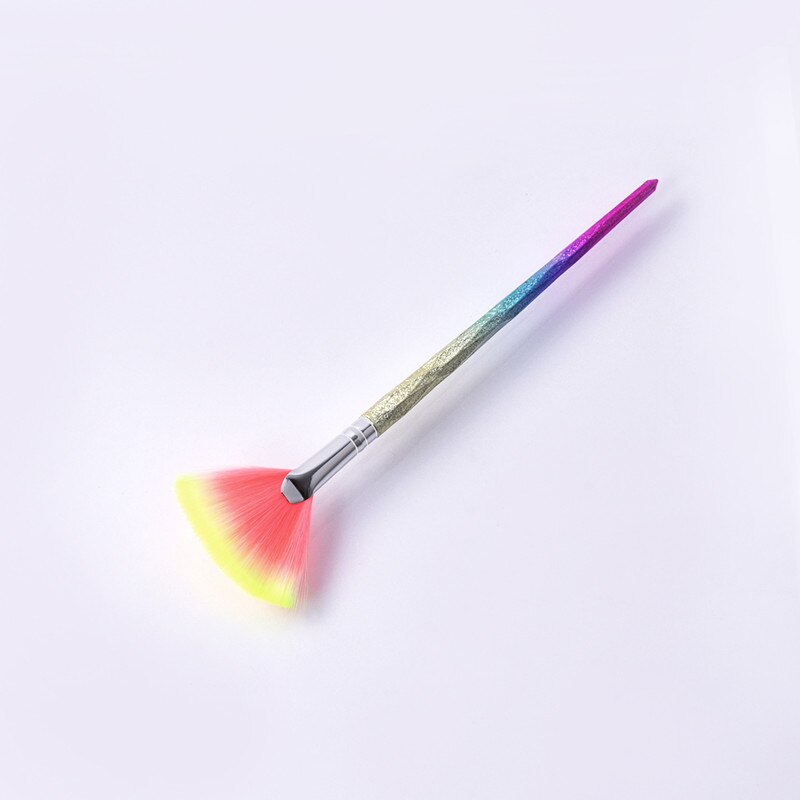 Professional Makeup Brush Diamond Face Fan Powder Brush High Quality Makeup Tool Blush Kit