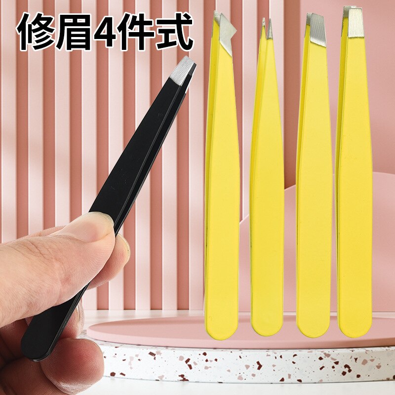 Stainless Steel Black Eyebrow Clip Multi Purpose Plucking Clip Eyebrow Tweezers Makeup Tools Lash Tweezers Eye Tools