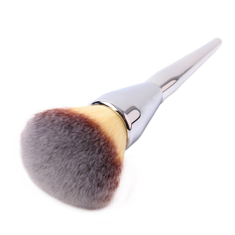 Very Big Beauty Powder Brush Makeup Brushes Blush Foundation Round Make Up Large Cosmetics Aluminum Brushes Soft Face Makeup