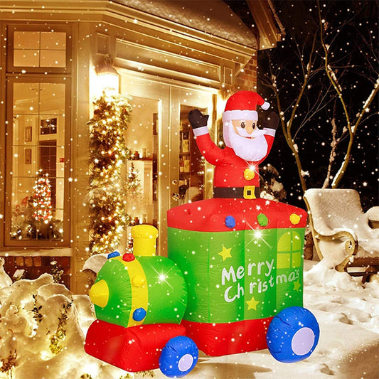 SANTA TRAIN INFLATABLE - HOME & GARDEN