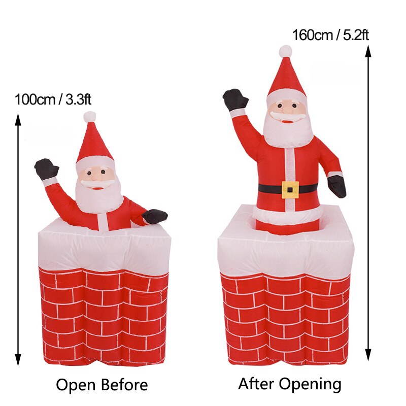 SANTA + POLAR BEAR - INFLATABLE