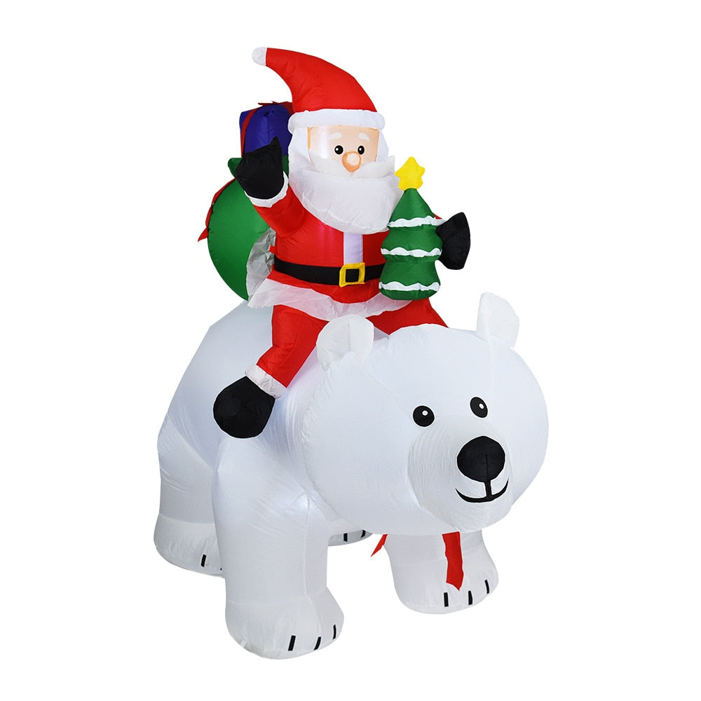 SANTA + POLAR BEAR - INFLATABLE