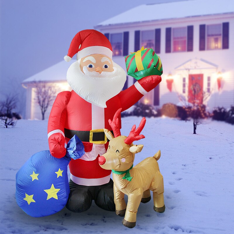 Happy Rudolph & Santa Gift Bag - Home Decor