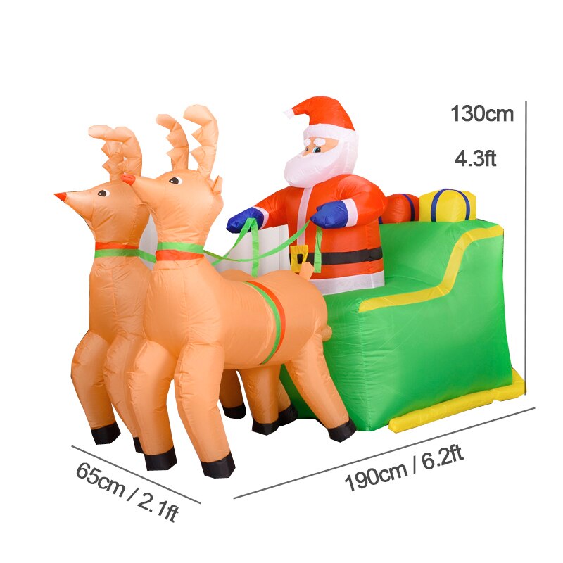 SANTA + POLAR BEAR - INFLATABLE