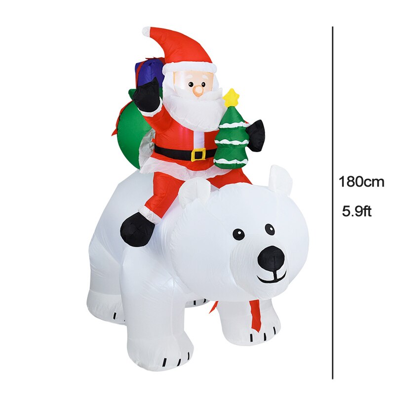 SANTA + POLAR BEAR - INFLATABLE